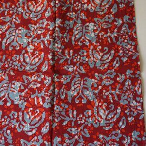 Beautiful Hand Stitched Red to Multi Color 30" X 30" Women's Cotton Scarf New